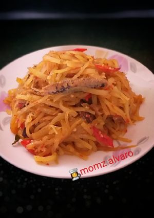 Foto resep Tumis pepaya muda ikan asin