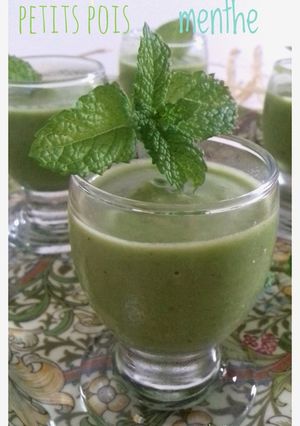 Une photo de Gaspacho petits pois menthe