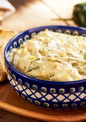 Una foto de Rajas con Crema y Queso