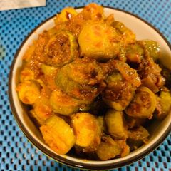 A picture of Kundru ki sabzi.
