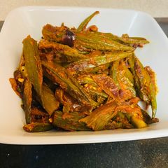 A picture of Bhindi Masala (Okra Masala).