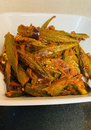 A picture of Bhindi Masala (Okra Masala).