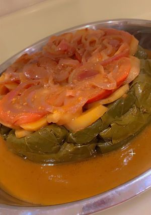 صورة لوصفة ورق عنب بحشوة لذيذة وصوص
