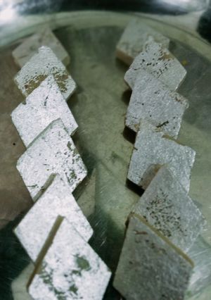 A picture of Kaju katli.