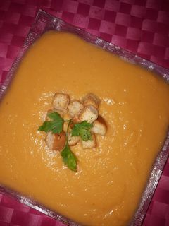 Una foto de Crema de calabaza