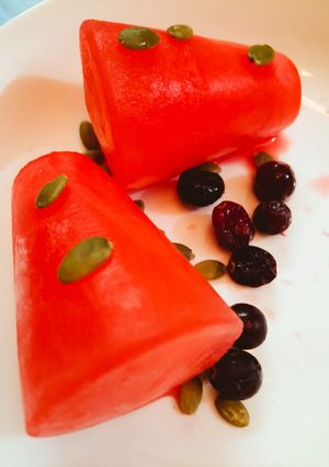 A picture of Watermelon lollies.
