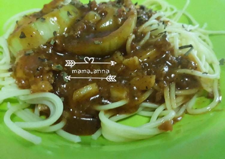 Resep Spicy simple spaghetti Anti Gagal