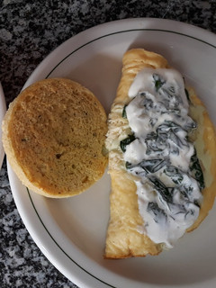 Una foto de Omelette de espinacas