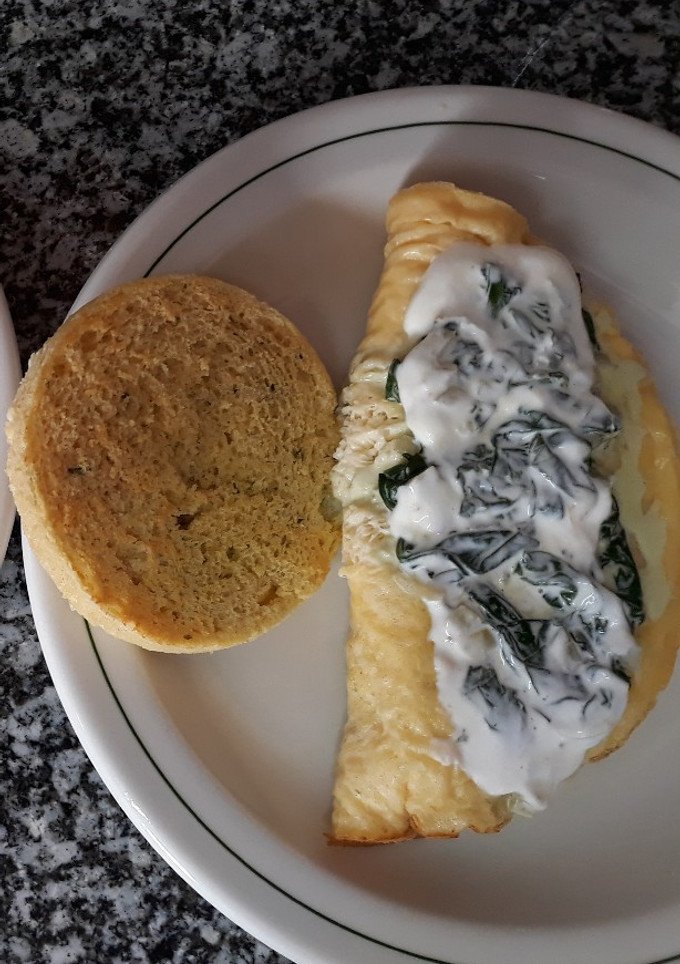 Una foto de Omelette de espinacas