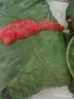 Una foto de Rollitos de acelgas rellenos de arroz y verduras