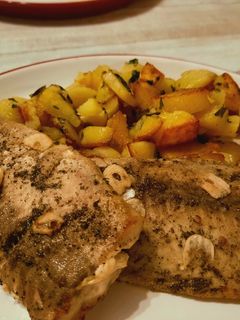 Fűszeres lazacszelet sütőben sütve recept fotója