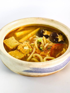素食沙嗲鍋燒麵 的食譜成品照片