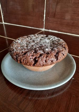 Una foto de Souflée de chocolate