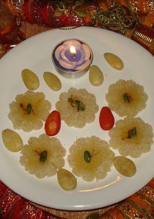 A picture of Almond-coconut flowers.