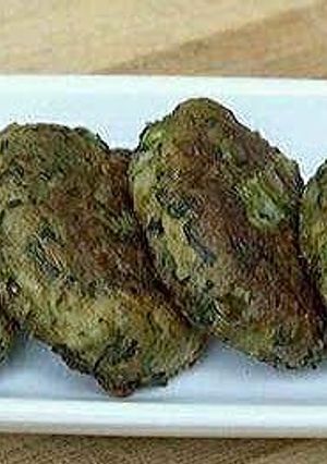 A picture of Spinach kabab.