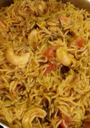 A picture of Cashewnut Pulao.
