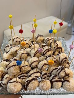 صورة لوصفة كيكة كرات جوز الهند الباردة "ترند جوز الهند🥥"