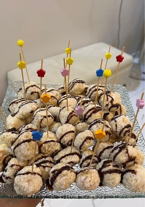 صورة لوصفة كيكة كرات جوز الهند الباردة "ترند جوز الهند🥥"