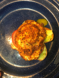 A picture of Avocado and egg toast.