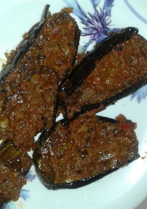 A picture of Spicy Bringal Masala.