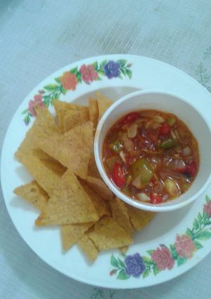 Foto resep Simply nachos salsa sauce