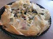 Une photo de tarte courgette