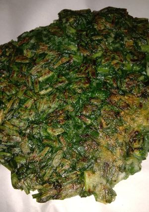 รูปของ กุยช่ายทอด |Fried Chinese Chives Pancake