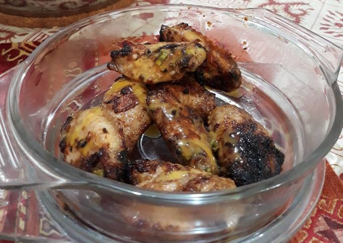 Resep Sayap Ayam Bakar saus Honey Mustard Anti Gagal
