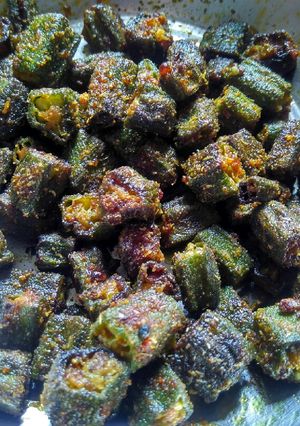 A picture of Bhindi fry.