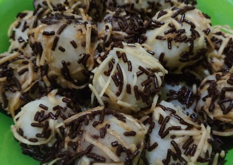 resep cara membuat Bola Singkong Coklat Keju