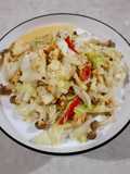 Tumis Shimeji Kol telur