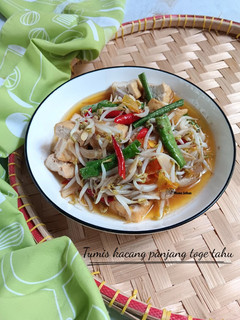 Foto resep Tumis kacang panjang toge tahu