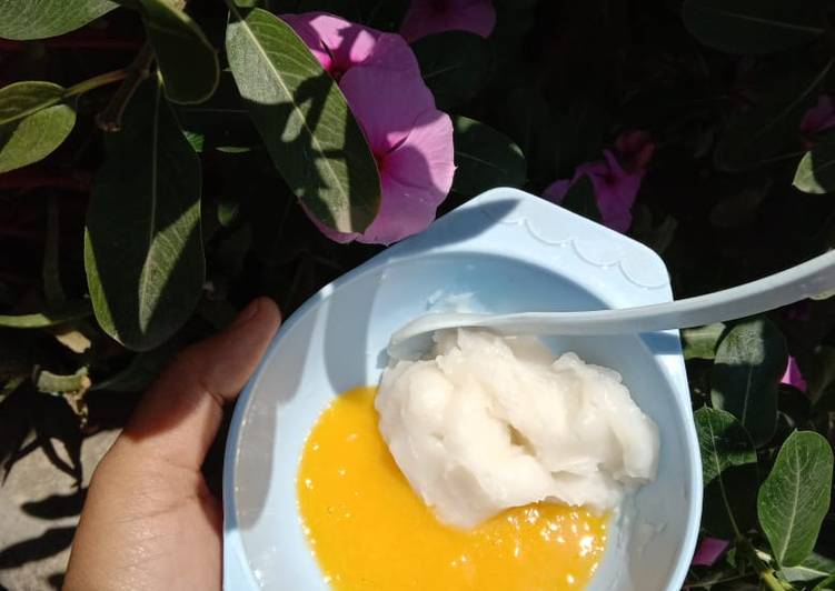 Resep Bubur sumsum saos mangga Anti Gagal