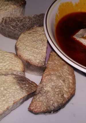 A picture of Roast Yam with Red Oil.