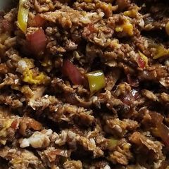 A picture of Fried Bangus Sisig.