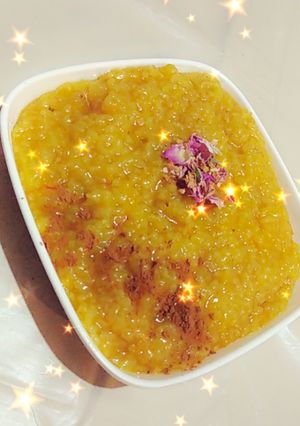 عکسی از دستور شله زرد برای افطار