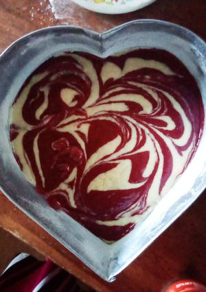 A picture of Red velvet swirl cake.
