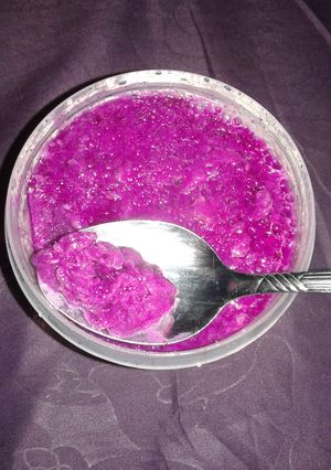 Foto resep Es susu buah naga merah segeeerrr