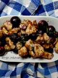 Bocconcini di petto di pollo con uva