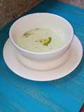 Crema de guías, con salsa bechamel