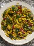 Saltado de zapallitos con quinoa