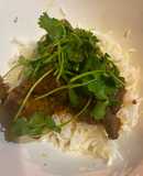 Lamb curry with red Thai curry paste