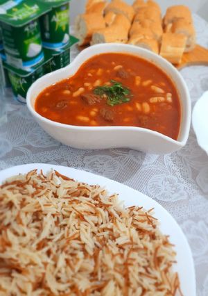 صورة لوصفة فاصوليا مع رز