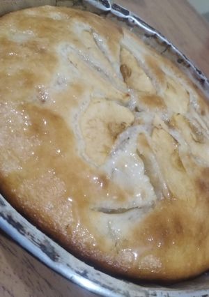Una foto de Tarta invertida de manzana (vegana)