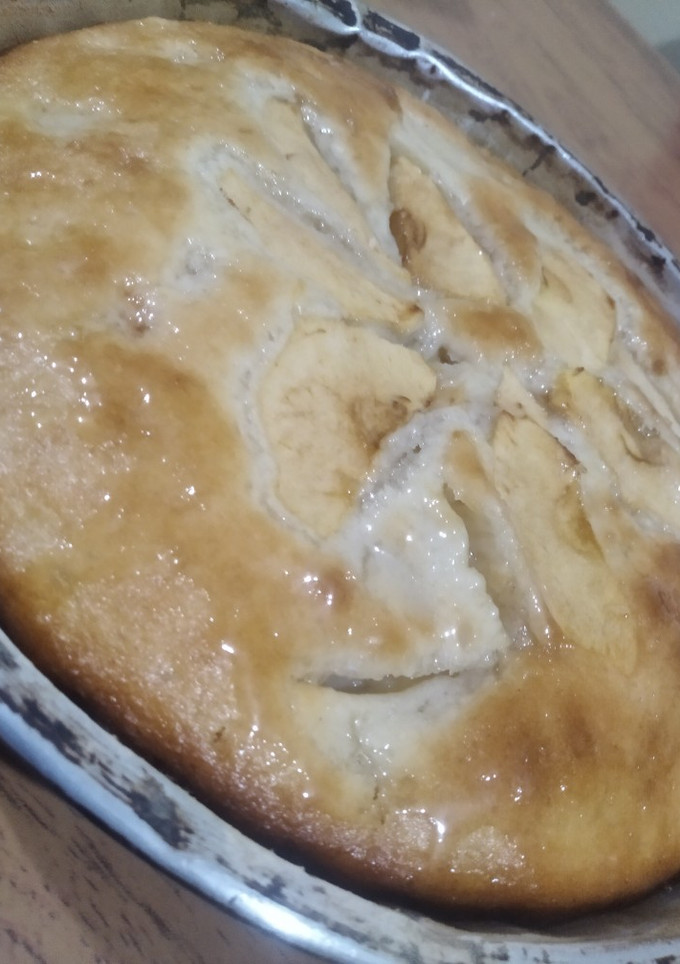 Una foto de Tarta invertida de manzana (vegana)