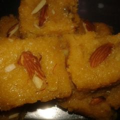 A picture of Navratri special coconut sweet.