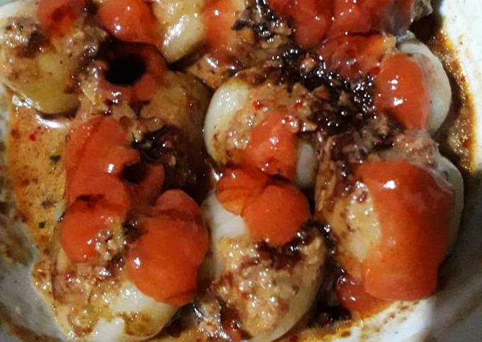 Resep Pentol Kanji Isi Telur Kuah Kacang Oleh Lilik Hadijah Cookpad