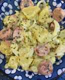 Ensalada alemana de patata y salchichas