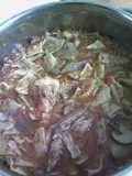 Andrajos jienenses con conejo, setas y calabaza