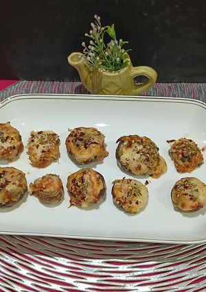 A picture of Airfryer Stuffed Mushroom.
